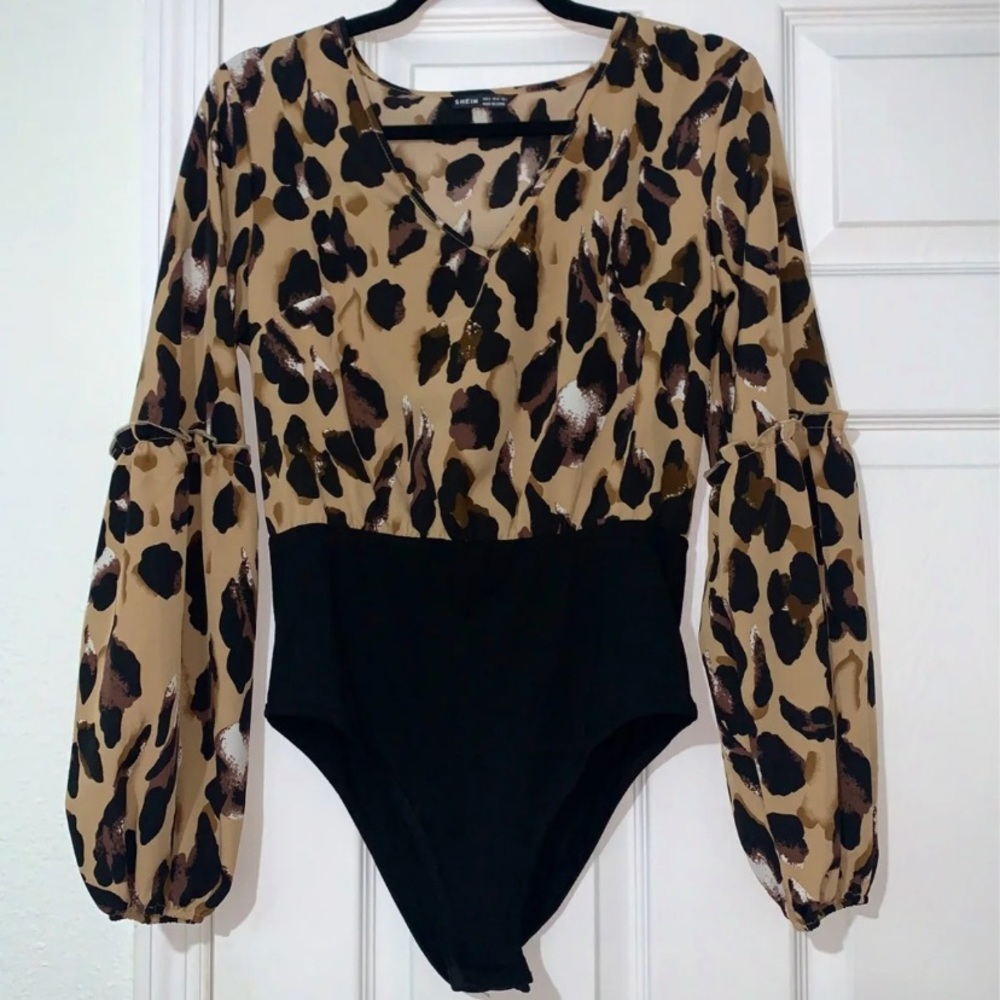 SHEIN leopard bodysuit